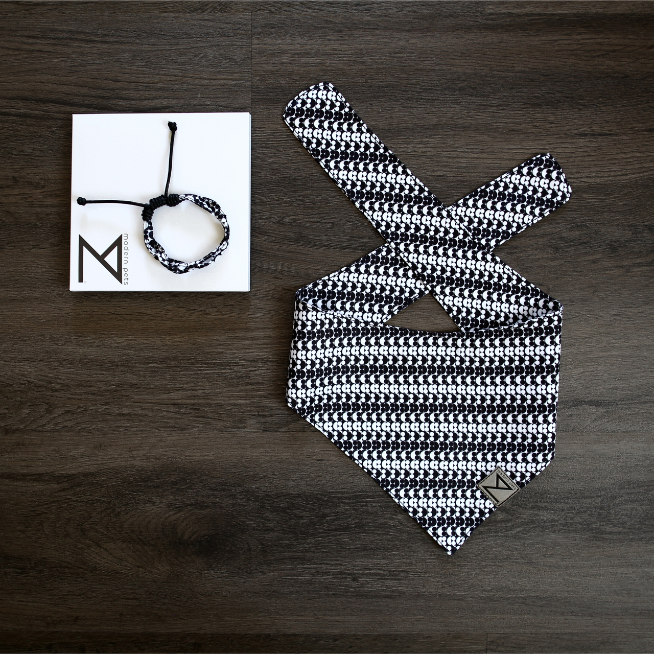 Premium Designer Dog Bandana with Matching Bracelet