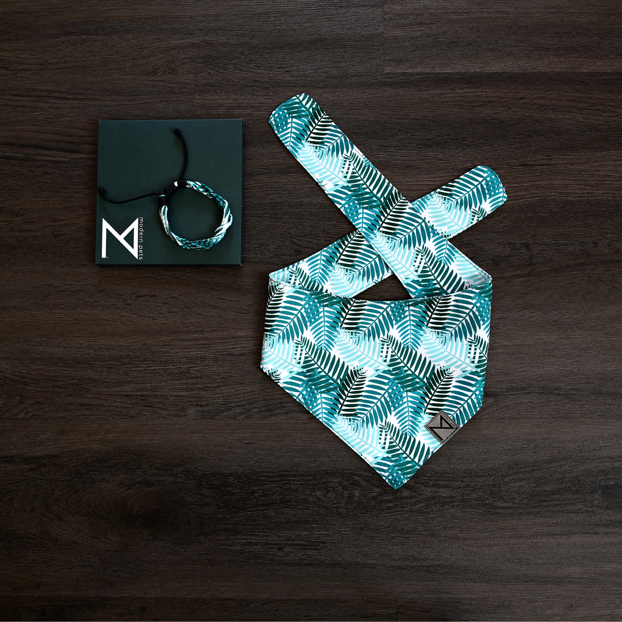 Premium Designer Dog Bandana with Matching Bracelet