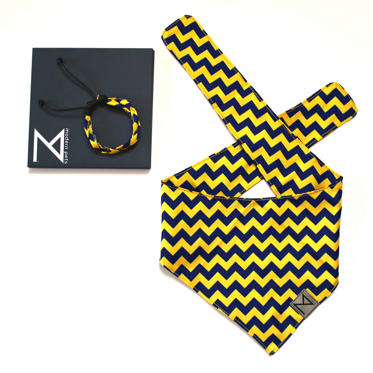 Premium Designer Dog Bandana with Matching Bracelet