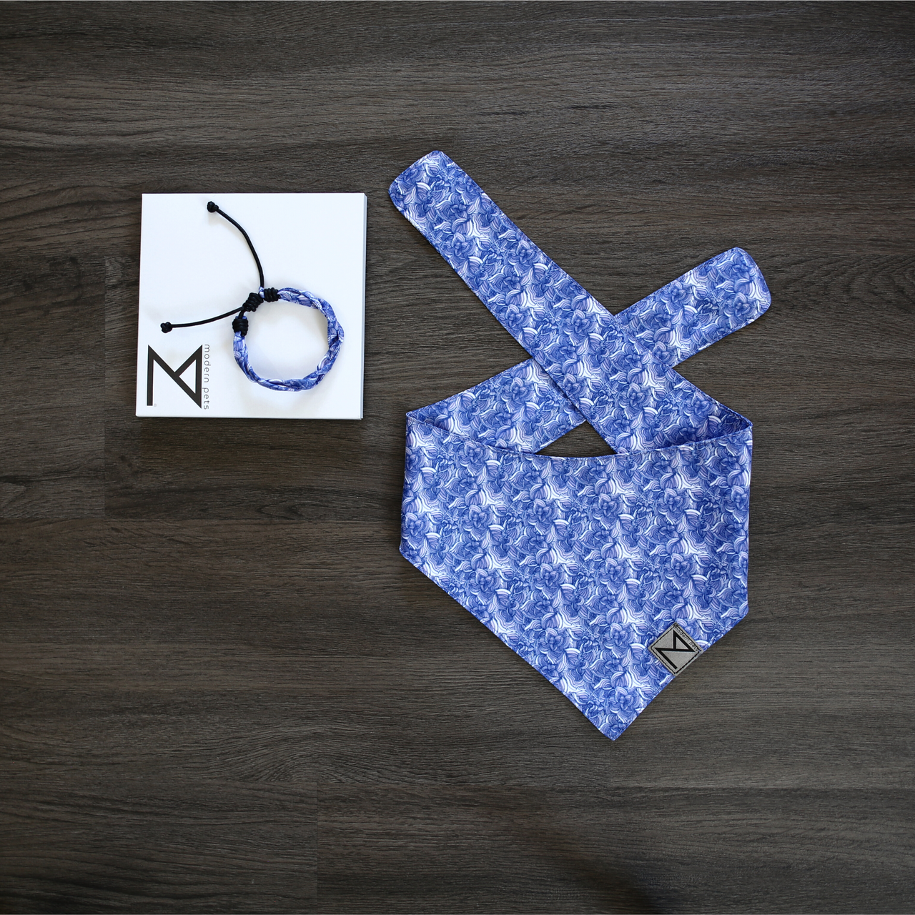 Premium Designer Dog Bandana with Matching Bracelet