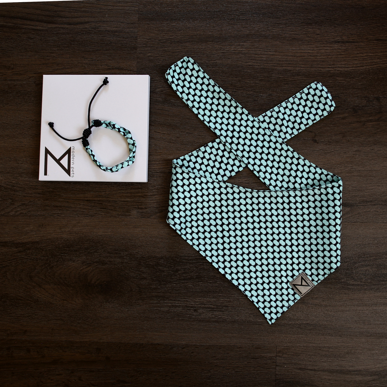 Premium Designer Dog Bandana with Matching Bracelet