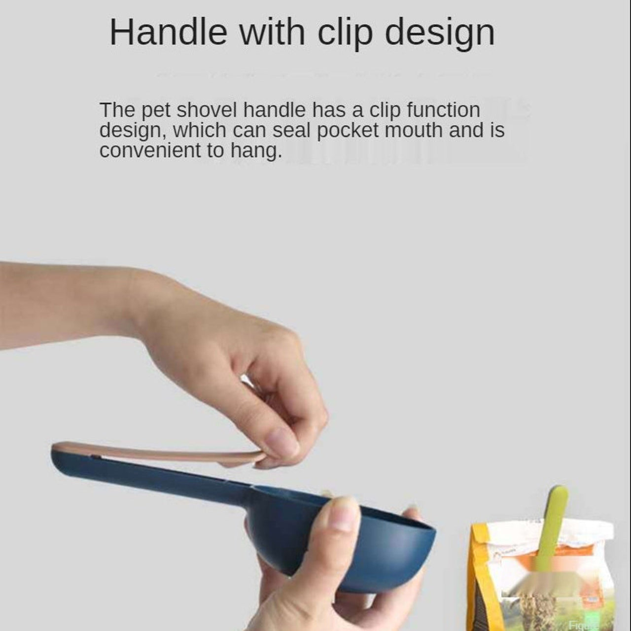 Pet Food Scoop with Bag Clip